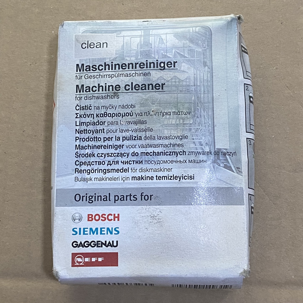 VỆ SINH DÀNH CHO MÁY RỬA CHÉN 532.87.811