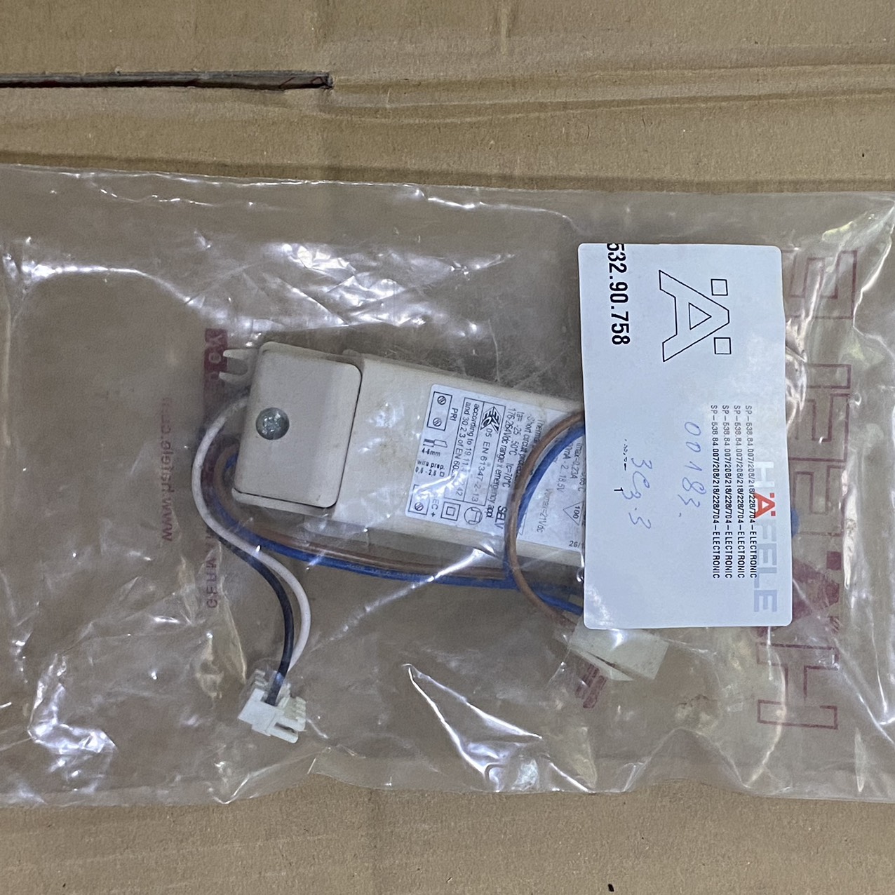 BIẾN THẾ ĐIỆN CHO ĐÈN MÁY HÚT MÙI HH-BI70A HAFELE 538.84.007/208/218/228/704(532.90.758)